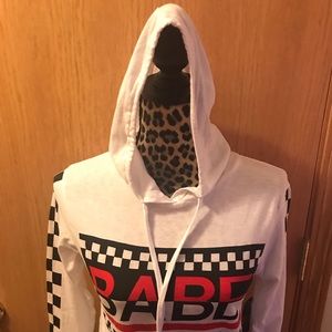 On Fire crop top with hoodie